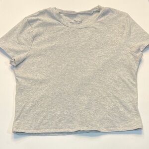 Light grey crop top baby tee
